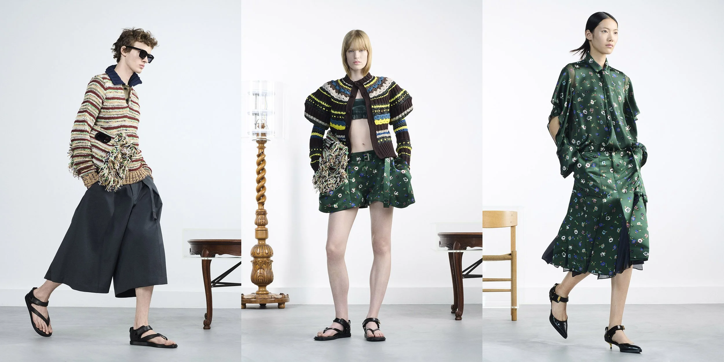 ストール付✨ベルト付✨sacai 17SS 再構築 プルオーバー ブラウス サカイとエロルソン・ヒュー率いるアクロニウムがコラボ 2022年メンズ